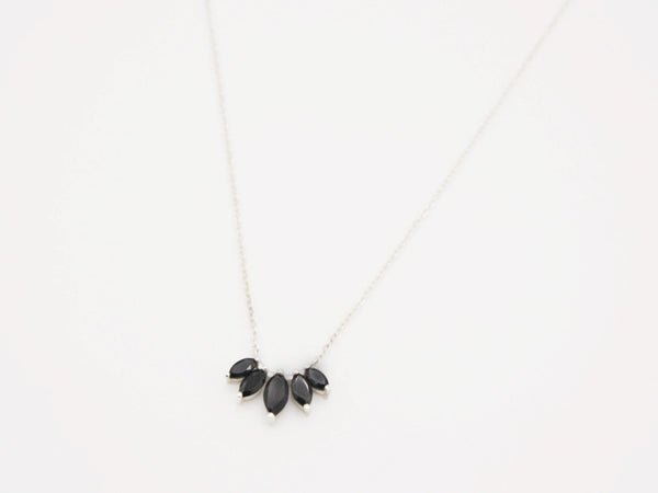 Laurel Necklace in Black Spinel