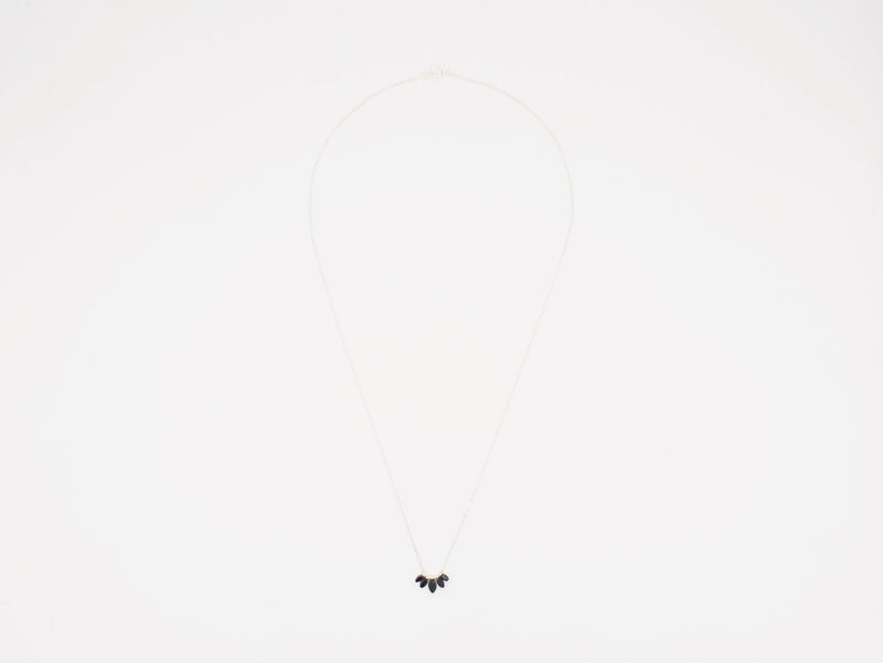 Laurel Necklace in Black Spinel