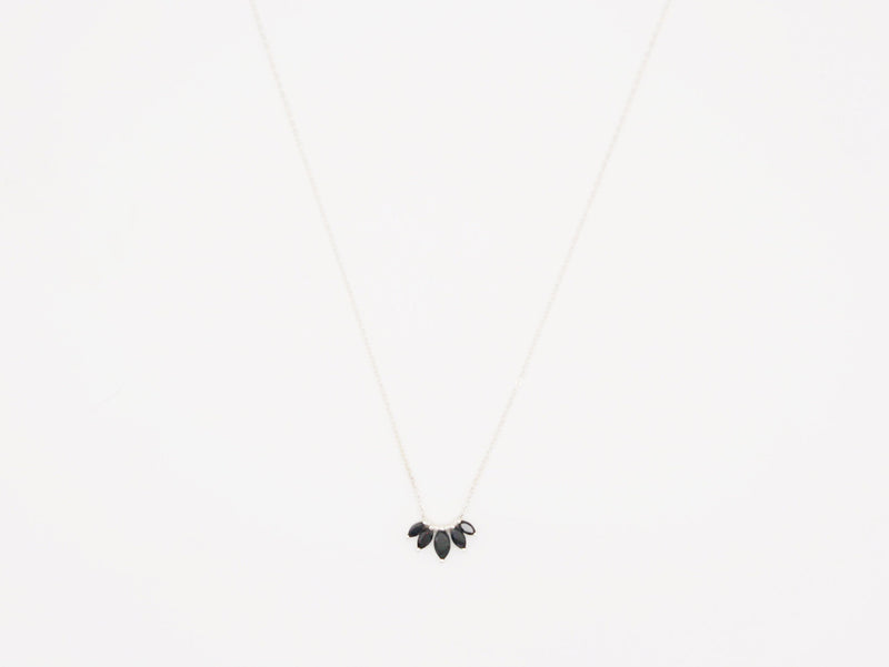 Laurel Necklace in Black Spinel