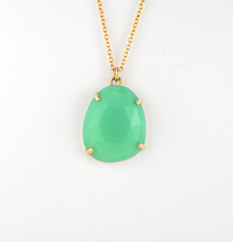 Vibrant Green Chrysoprase Necklace