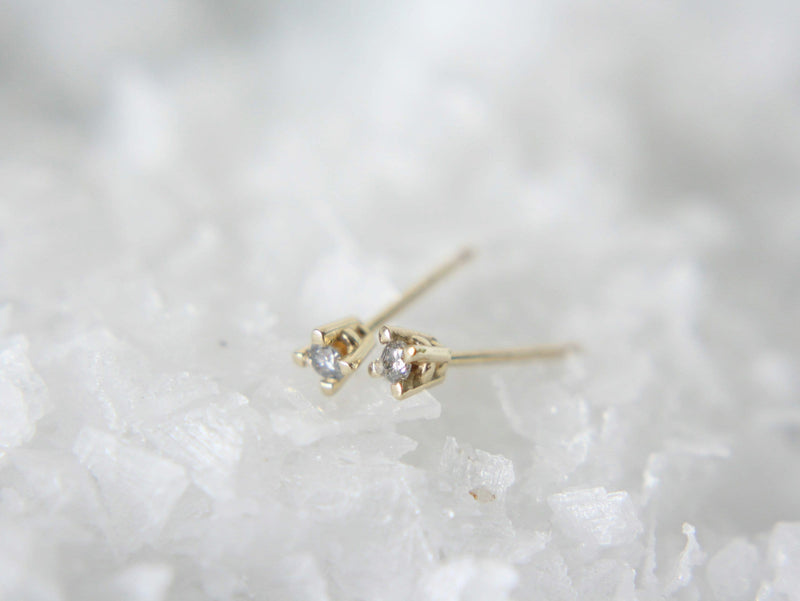 Salt and Pepper Diamond Stud Earrings