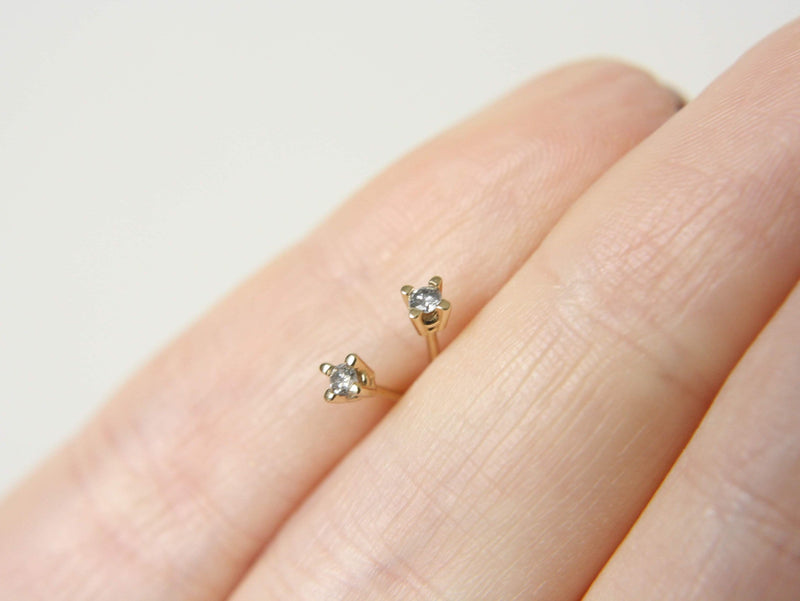 Salt and Pepper Diamond Stud Earrings