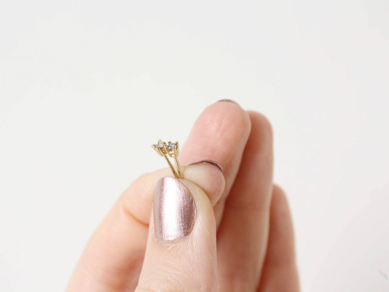 Salt and Pepper Diamond Stud Earrings
