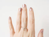 Salt and Pepper Diamond Chevron Ring