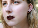 Black Spinel Stud Earrings