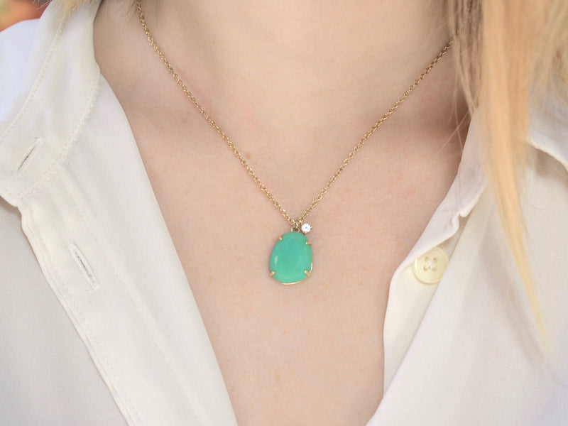 Vibrant Green Chrysoprase Necklace