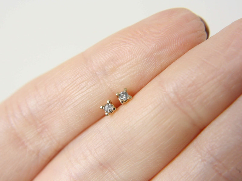 Salt and Pepper Diamond Stud Earrings