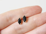 Black Spinel Stud Earrings