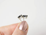 Black Spinel Stud Earrings