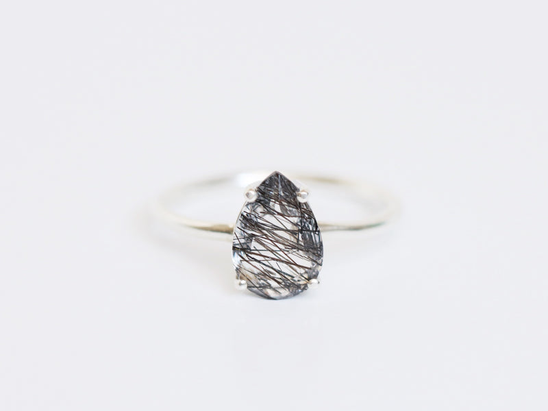 Black Rutilated Quartz Ring