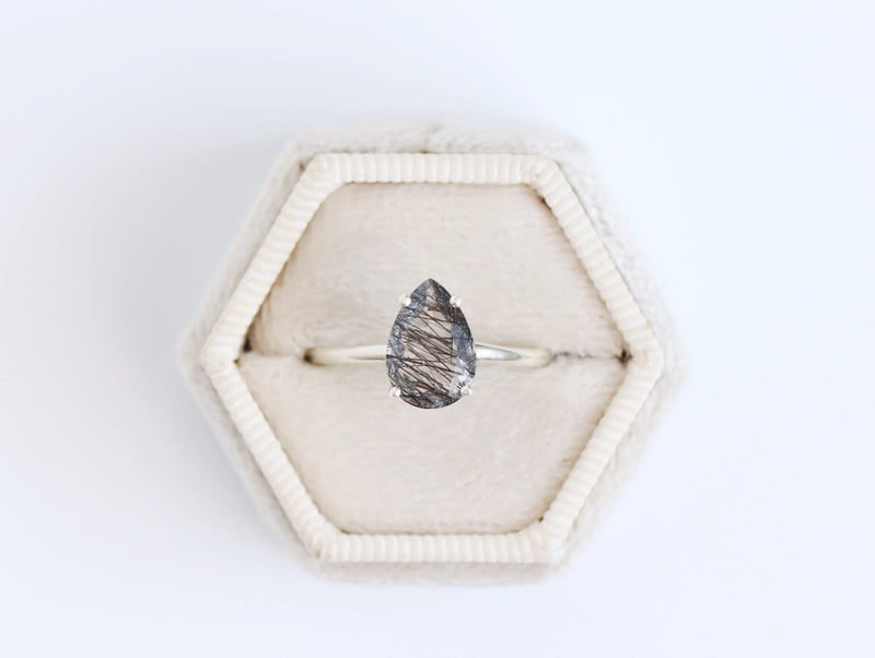 Black Rutilated Quartz Ring