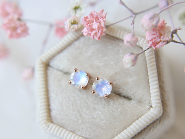 Moonstone Studs