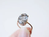 Tourmalinated Quartz Ring, 14x10 Oval Faceted