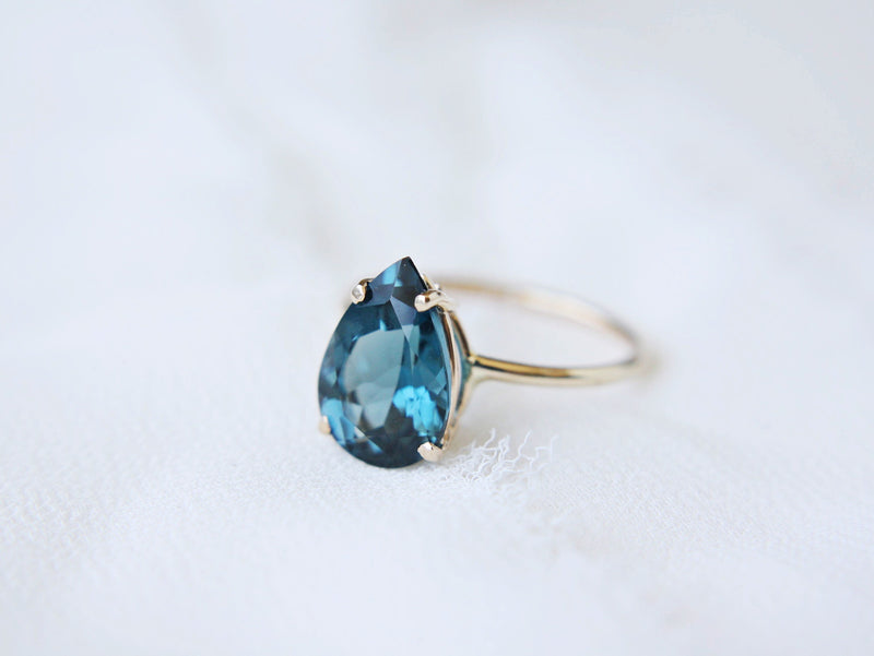 Pear Cut London Blue Topaz