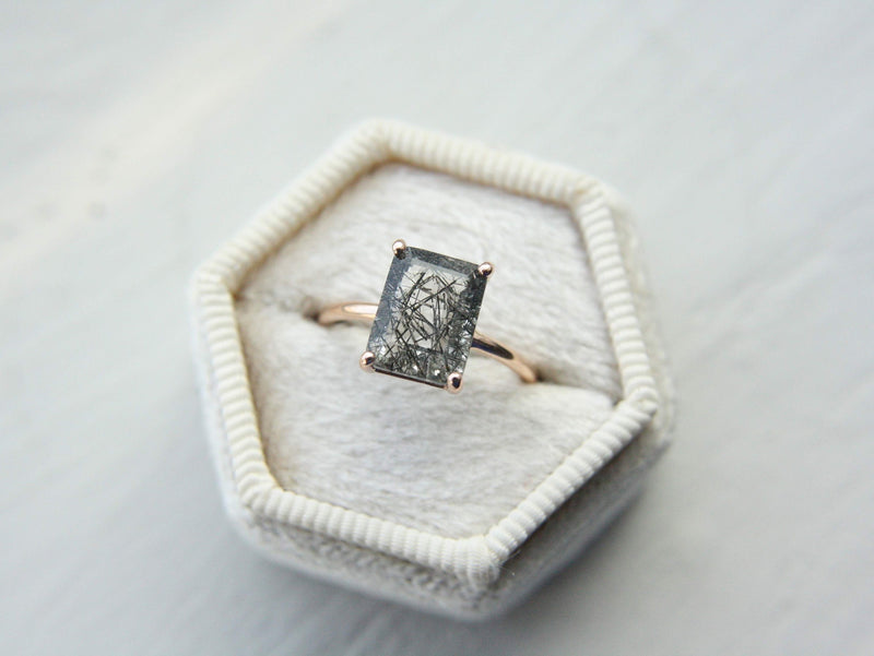 Black Rutilated Quartz Ring