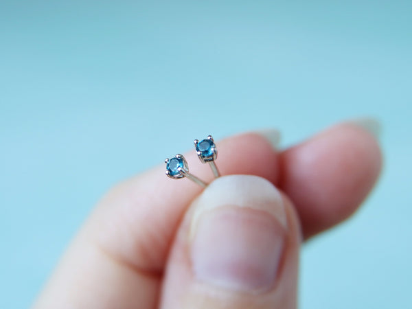 London Blue Topaz Stud Earrings