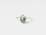 6 Prong Moss Agate Ring