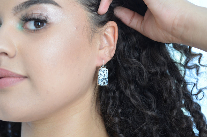 Dendritic Agate Earrings