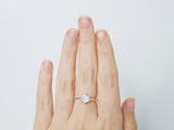 6mm Hexagon Moonstone Ring