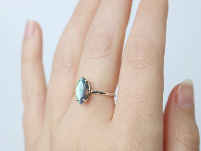 Faceted Labradorite Ring