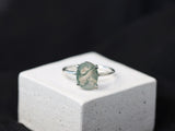 Oval Faceted Moss Agate Ring