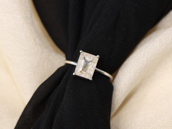 Rutilated Quartz Ring