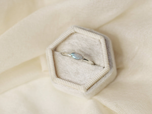 Marquise Cut Labradorite Ring
