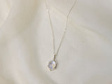 6 Prong Moonstone Necklace