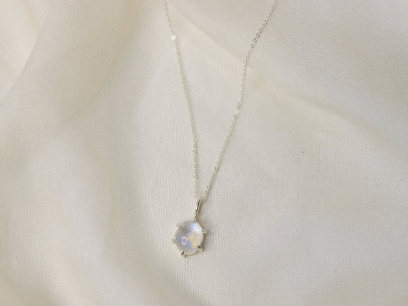 6 Prong Moonstone Necklace