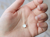 8mm Hexagon Moonstone Necklace