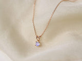 Moonstone Necklace, 4mm Round Faceted