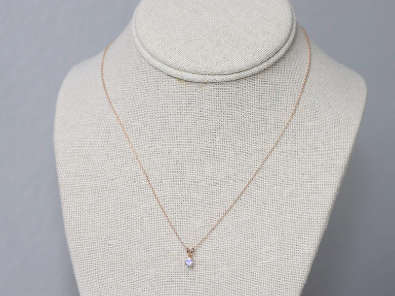 Moonstone Necklace, 4mm Round Faceted