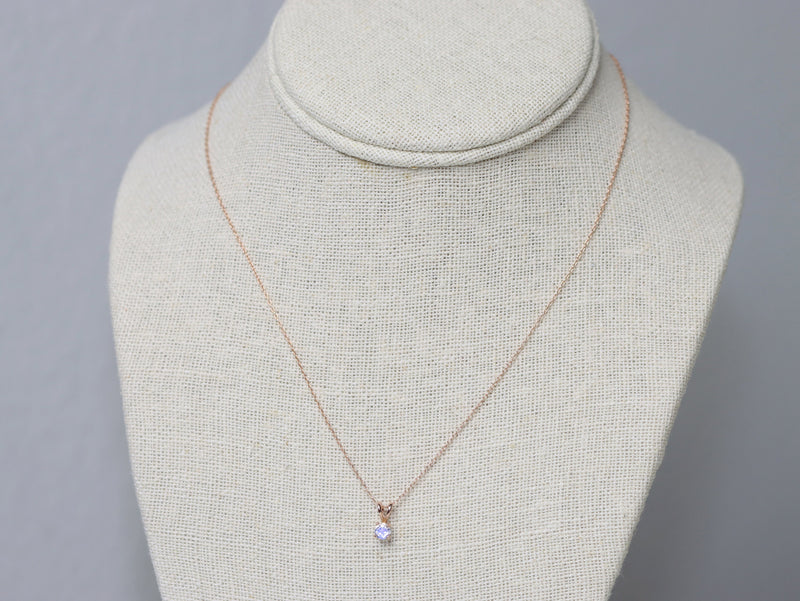 Moonstone Necklace, 4mm Round Faceted