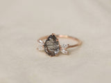 The Siren Ring in Tourmalinated Quartz