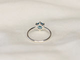 6mm Hexagon London Blue Topaz Ring