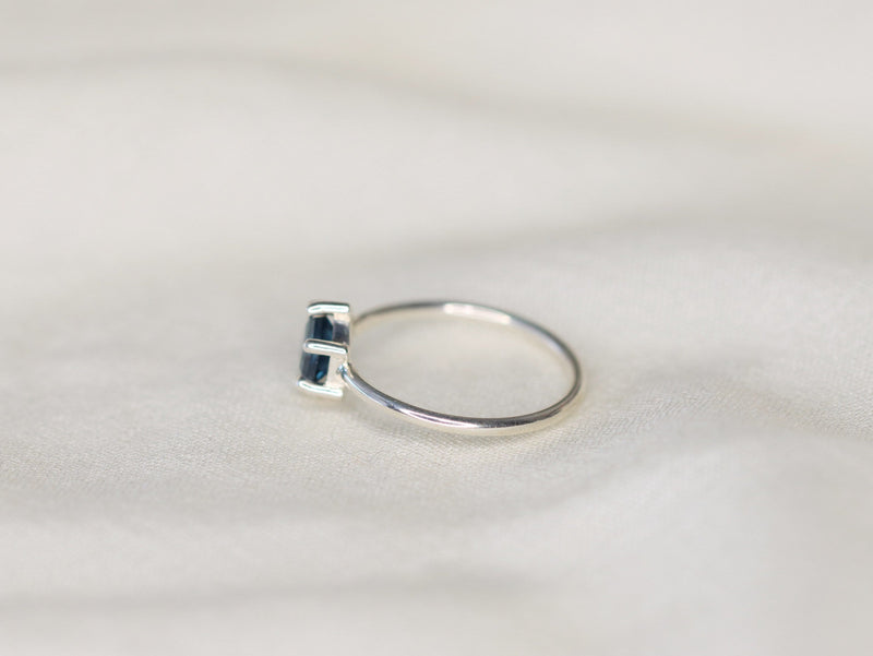 6mm Hexagon London Blue Topaz Ring