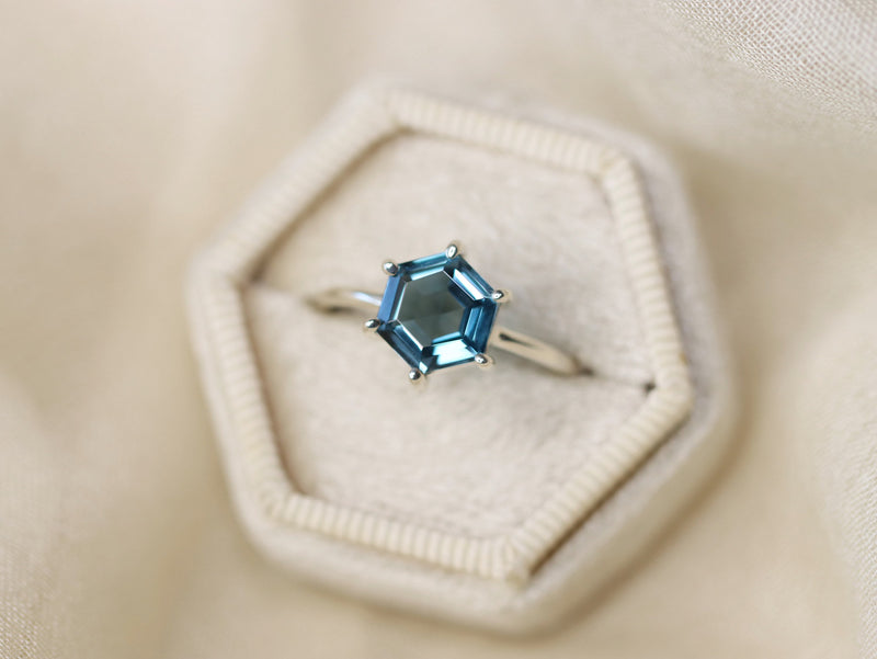 London Blue Topaz Ring, 8mm