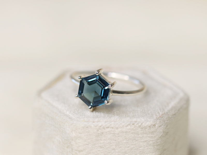 London Blue Topaz Ring, 8mm