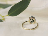 Oval Faceted Moss Agate Ring