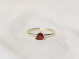 Oregon Sunstone Ring, 5mm Trillion Oregon Sunstone Ring, Sunstone Solitaire Ring, Sunstone Engagement Ring, Oregon Sunstone Jewelry