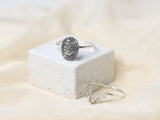 Supernova Bridal Set with Black Rutilated Quartz and Salt and Pepper Diamonds