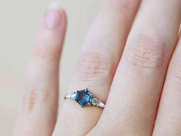 The Huntington Ring in London Blue Topaz