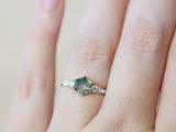 The Huntington Ring in Moss Agate