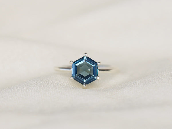 London Blue Topaz Ring, 8mm