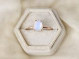 Moonstone Engagement Ring, 10x7 Pear Cut