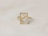 Golden Rutilated Quartz Ring