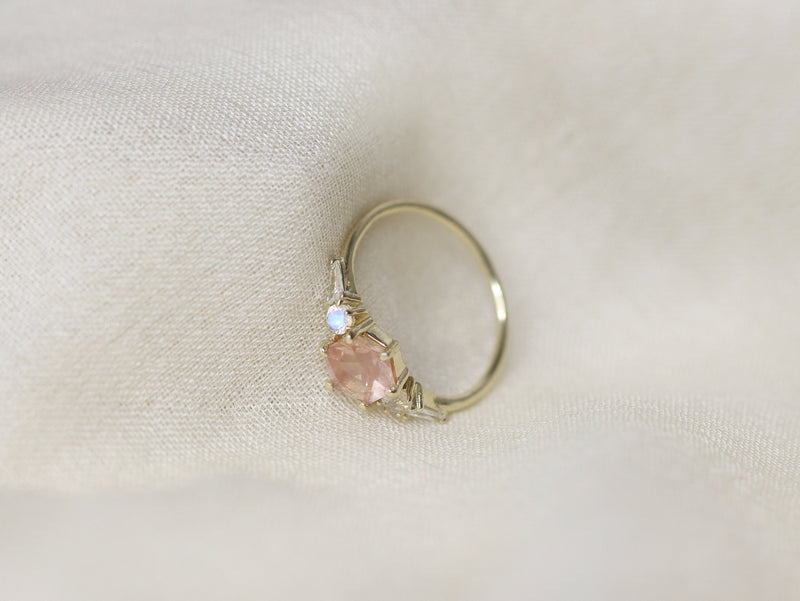 The Sun and Moon Huntington Ring in Oregon Sunstone