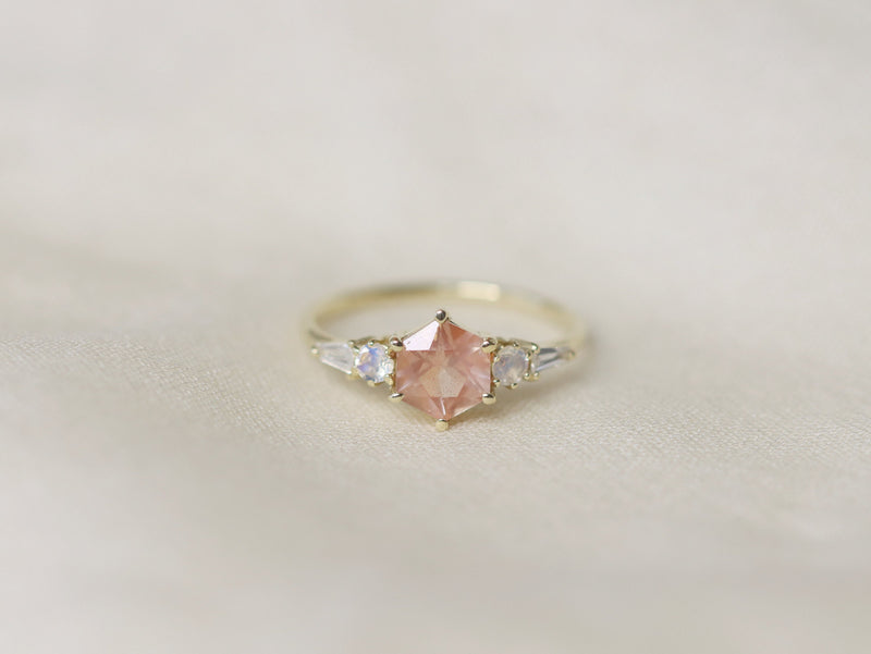 The Sun and Moon Huntington Ring in Oregon Sunstone