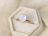 Moonstone Engagement Ring, 10x7 Pear Cut