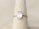 Moonstone Engagement Ring, 10x7 Pear Cut